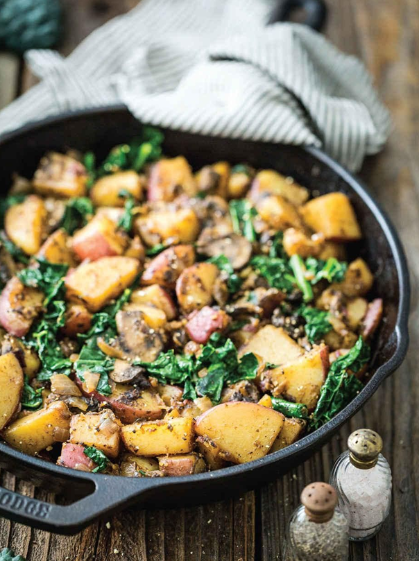 Mushroom-Kale Skillet Hash
